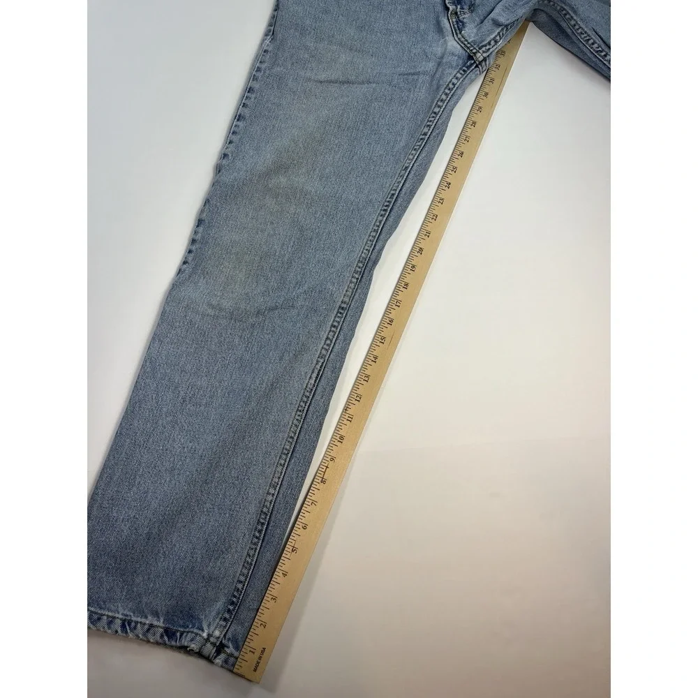 Levis 505 Jeans Mens 32x30 Blue Regular Fit Straight Y2K Vintage Light Wash
